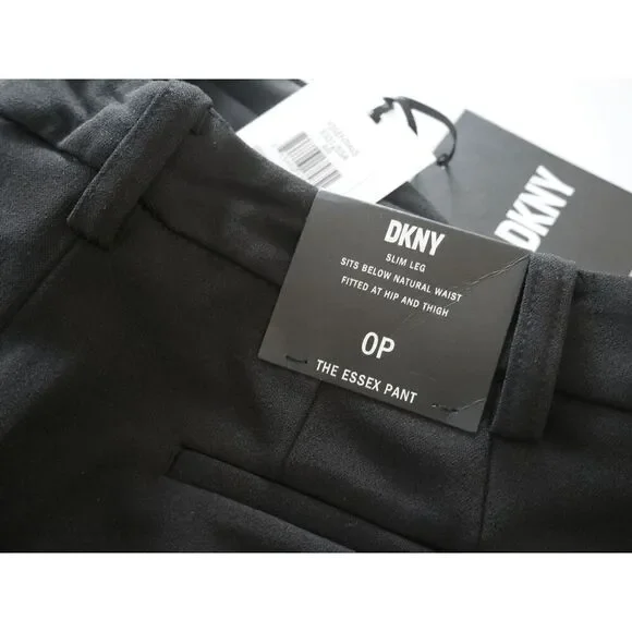 DKNY Women's Midi Rise Skinny Petite Essex Pants Black 0P - Picture 10 of 11